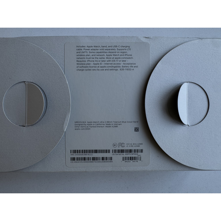 Apple Watch Ultra 2 ремешок Ocean band синего цвета Б/У