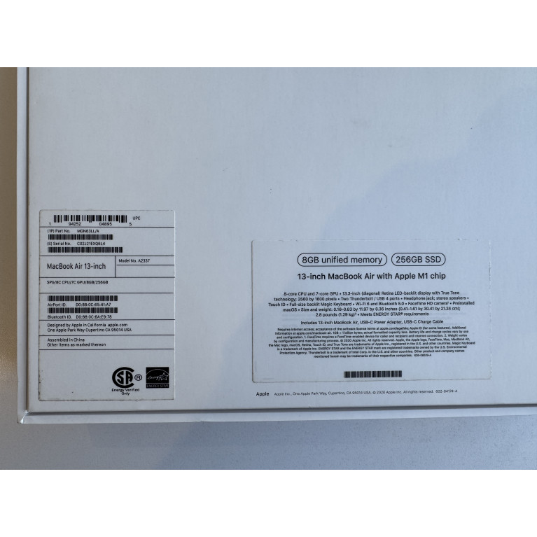 MacBook Air 13 2020 М1 8Гб/256Гб SSD Серый космос Б/У