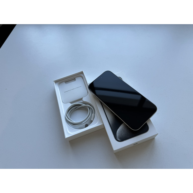iPhone 15 Pro 128 Гб Белый титан Б/У