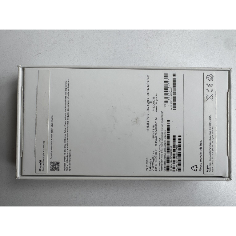 iPhone 16 128 Гб Черный Б/У