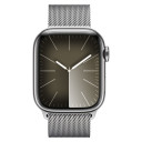 Apple Watch Series 9 / 45 мм / корпус из нержавеющей стали / браслет миланская петля серебристого цвета