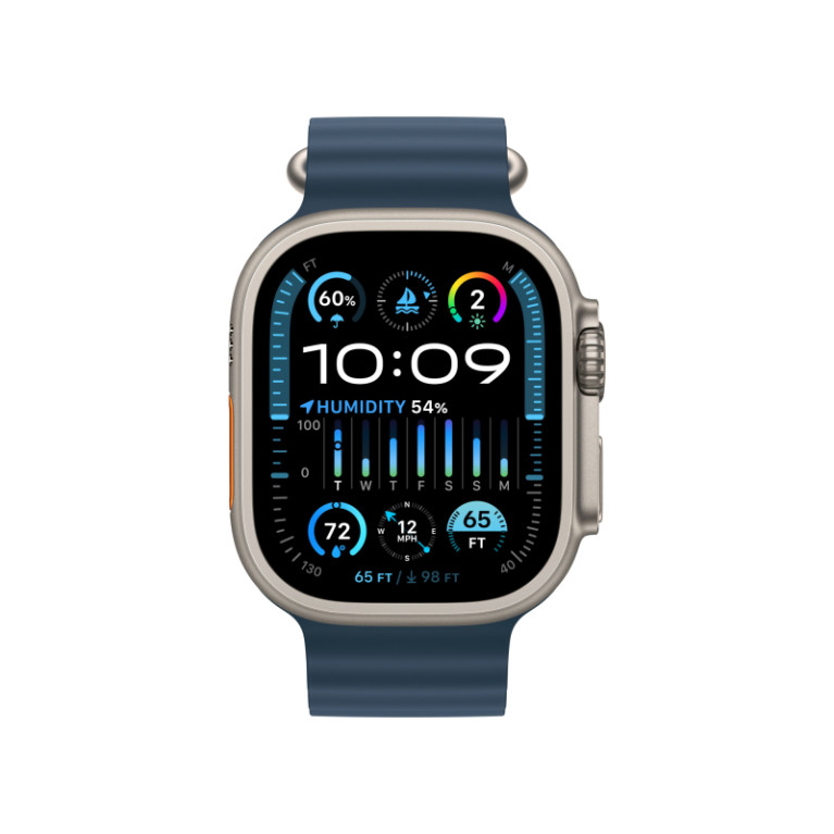 Apple Watch Ultra 2 / 49 мм / корпус из титана / ремешок Ocean синего цвета