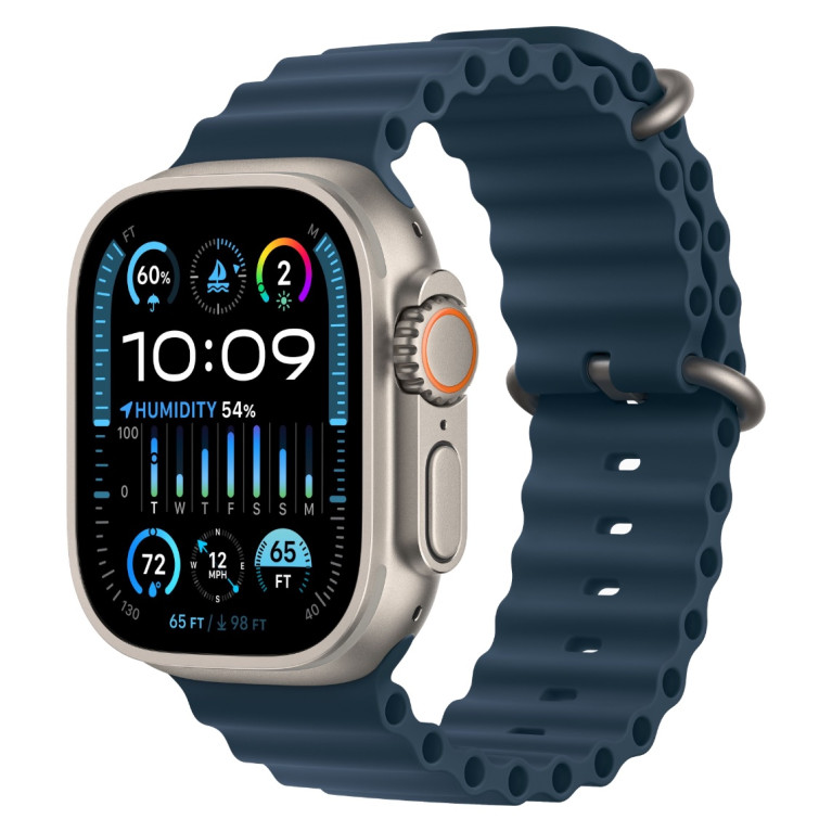 Apple Watch Ultra 2 / 49 мм / корпус из титана / ремешок Ocean синего цвета