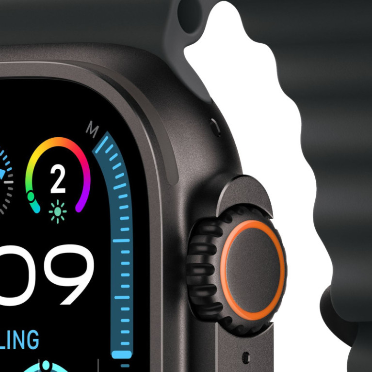 Apple Watch Ultra 2024 GPS + Cellular / 49 мм / корпус из титана цвета Черный титан / ремешок Ocean черного цвета