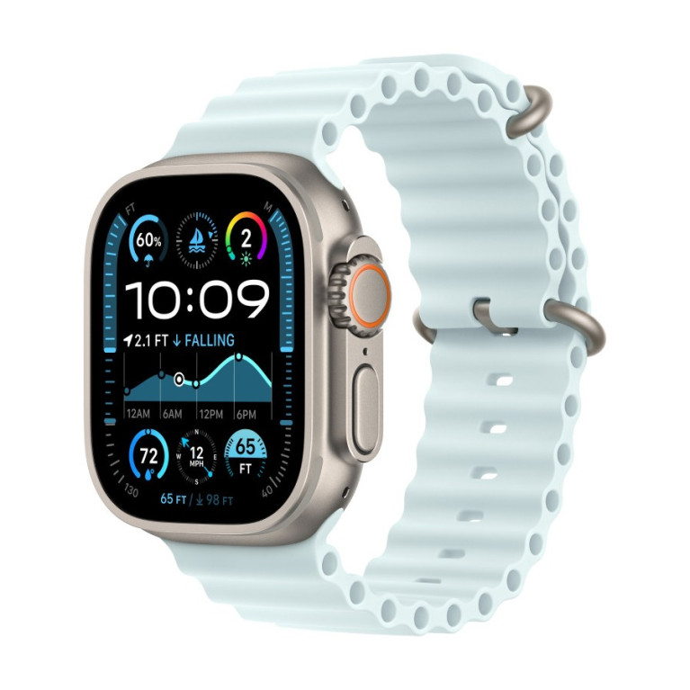 Apple Watch Ultra 2024 GPS + Cellular / 49 мм / корпус из титана / ремешок Ocean цвета Ледяной синий