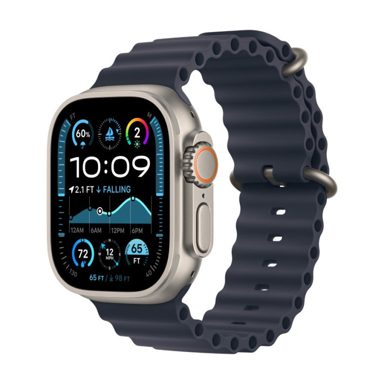Apple Watch Ultra 2024 GPS + Cellular / 49 мм / корпус из титана / ремешок Ocean темно-синего цвета