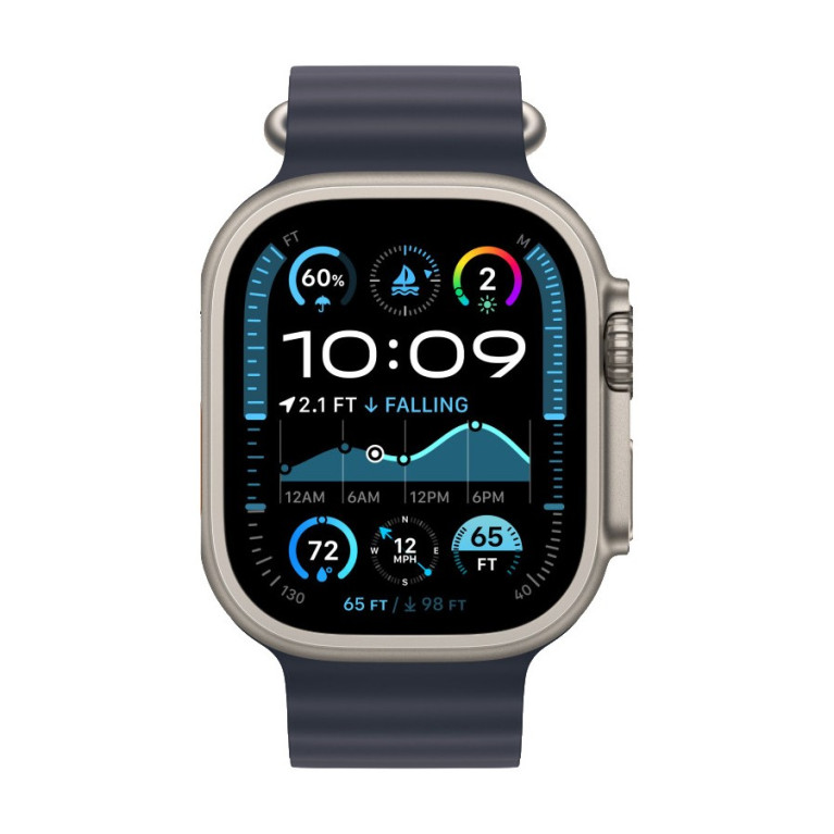 Apple Watch Ultra 2024 GPS + Cellular / 49 мм / корпус из титана / ремешок Ocean темно-синего цвета