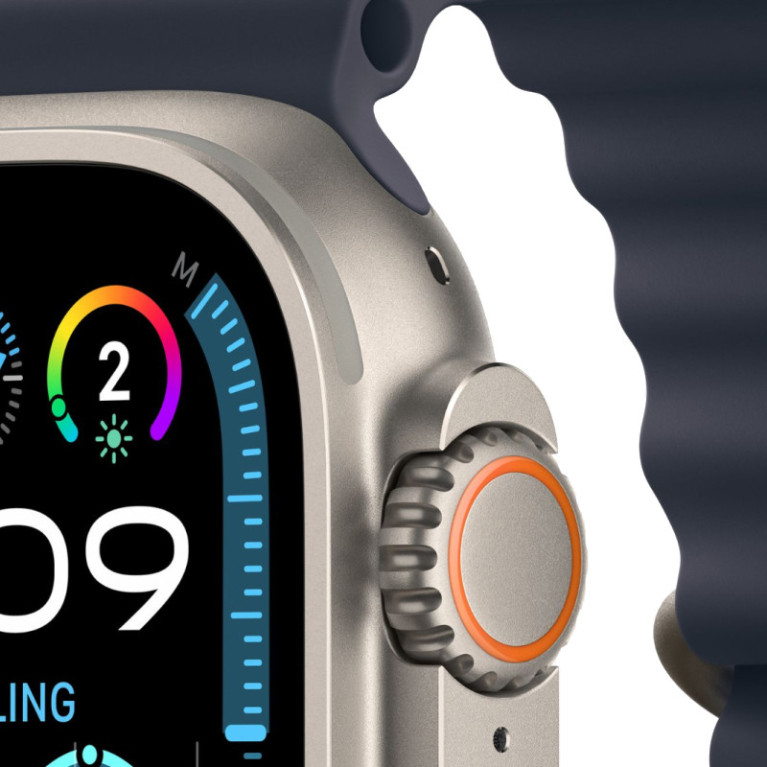 Apple Watch Ultra 2024 GPS + Cellular / 49 мм / корпус из титана / ремешок Ocean темно-синего цвета