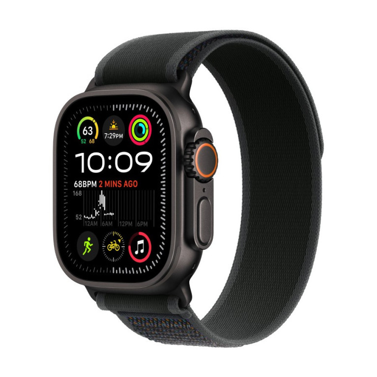 Apple Watch Ultra 2024 GPS + Cellular / 49 мм / корпус из титана цвета Черный титан / ремешок Trail черного цвета