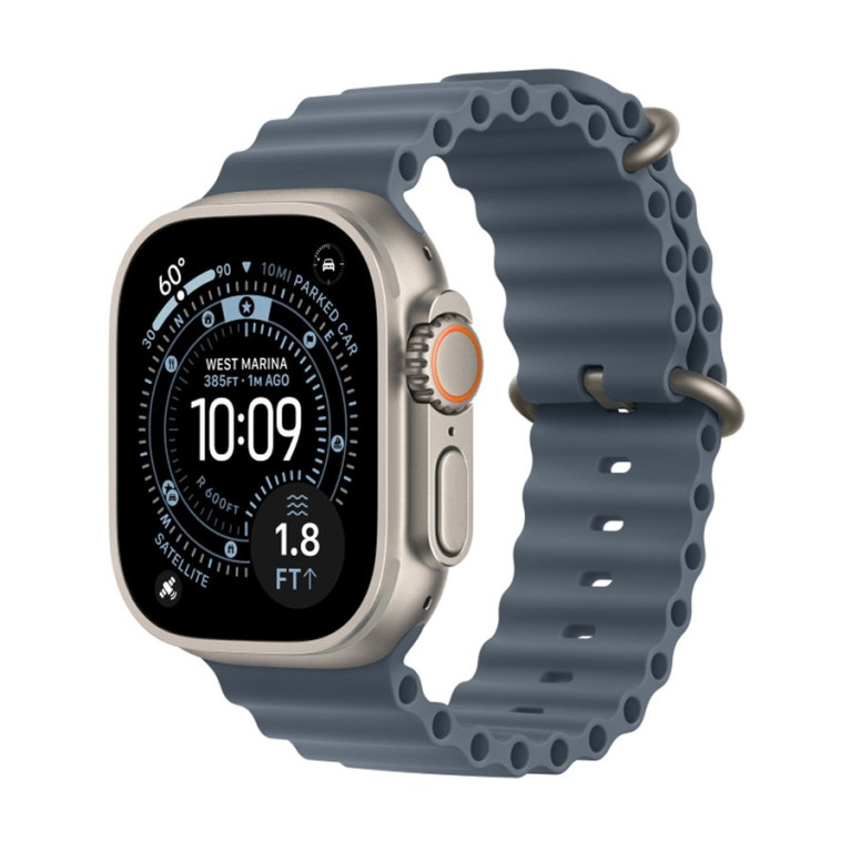 Apple Watch Ultra 3 / 49 мм / корпус из титана / ремешок Ocean синего цвета