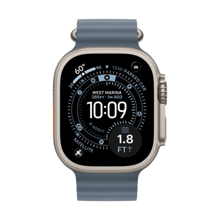 Apple Watch Ultra 3 / 49 мм / корпус из титана / ремешок Ocean синего цвета