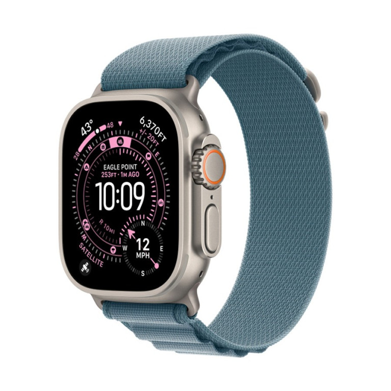 Apple Watch Ultra 3 / 49 мм / корпус из титана / ремешок Alpine голубого цвета