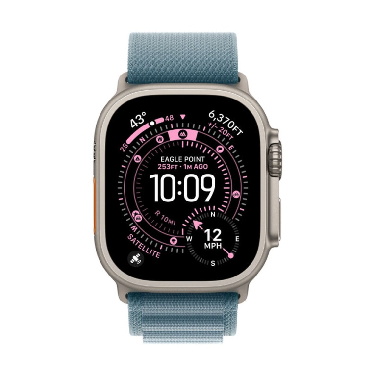 Apple Watch Ultra 3 / 49 мм / корпус из титана / ремешок Alpine голубого цвета
