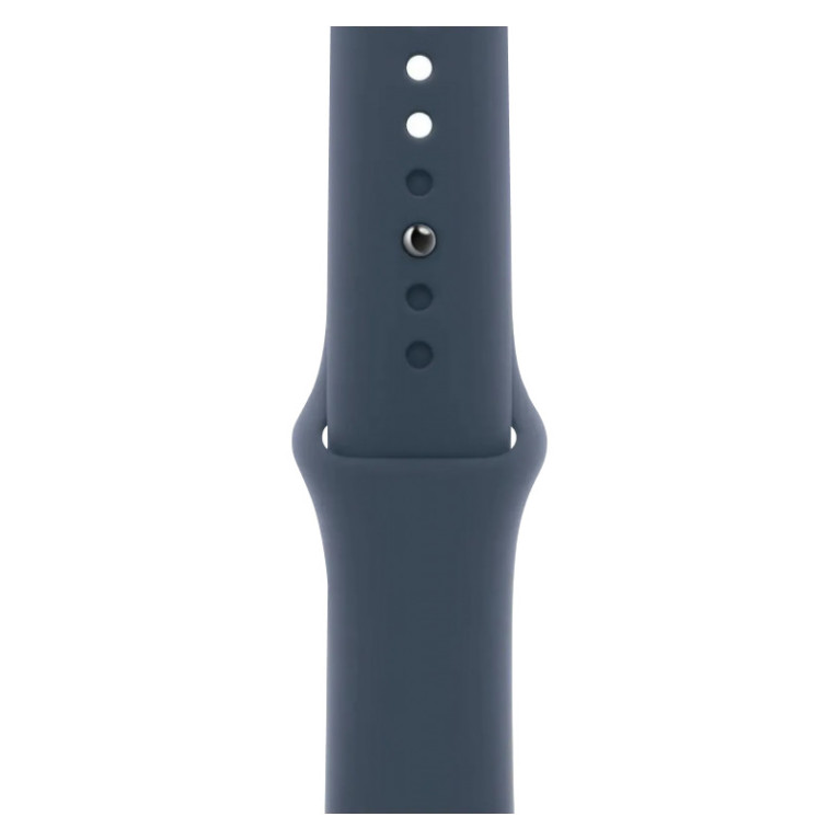 Apple Watch SE 2024 / 44 мм / корпус из алюминия белого цвета / спортивный ремешок синего цвета