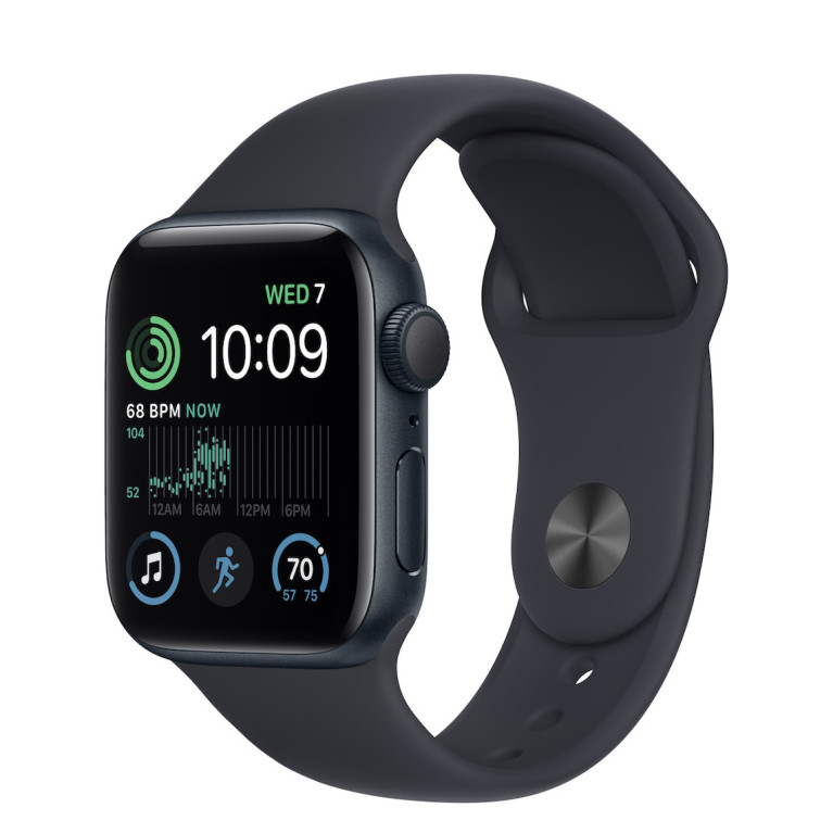 Apple Watch SE 2022 / 40 мм / корпус из алюминия цвета Темная ночь / спортивный ремешок цвета Темная ночь