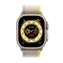 Apple Watch Ultra / 49 мм / корпус из титана / ремешок Trail желтого и бежевого цвета  