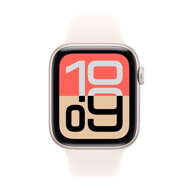 Apple Watch SE 3 / 44 мм / корпус из алюминия цвета Сияющая звезда / спортивный ремешок Светлый румянец