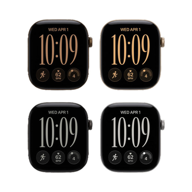 Apple Watch Series 12 / 46 мм / корпус из алюминия золотого цвета / спортивный ремешок песочного цвета