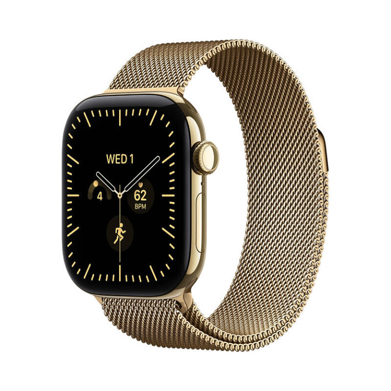 Apple Watch Series 12 /  42 мм / корпус из титана золотого цвета / браслет миланская петля