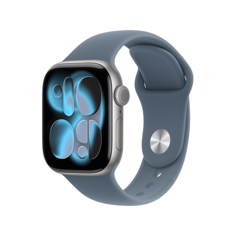 Apple Watch Series 11 / 42 мм / алюминий Серый космос / спортивный ремешок Синий якорь