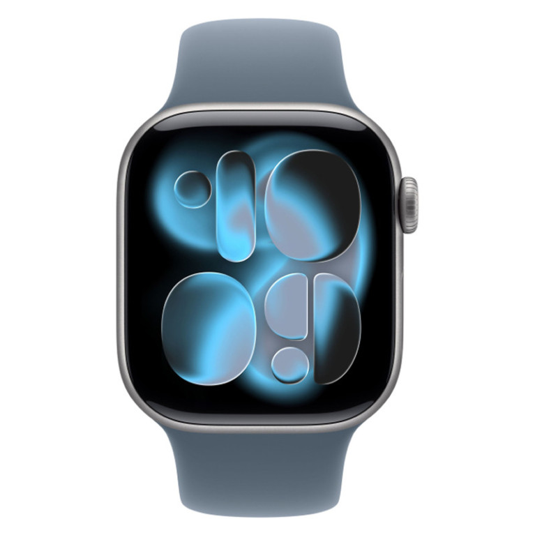 Apple Watch Series 11 / 42 мм / алюминий Серый космос / спортивный ремешок Синий якорь