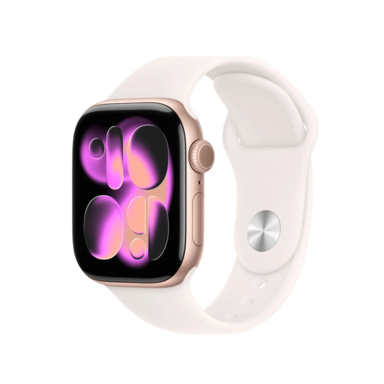 Apple Watch Series 11 / 42 мм / алюминий Розовое золото / спортивный ремешок Светлый румянец