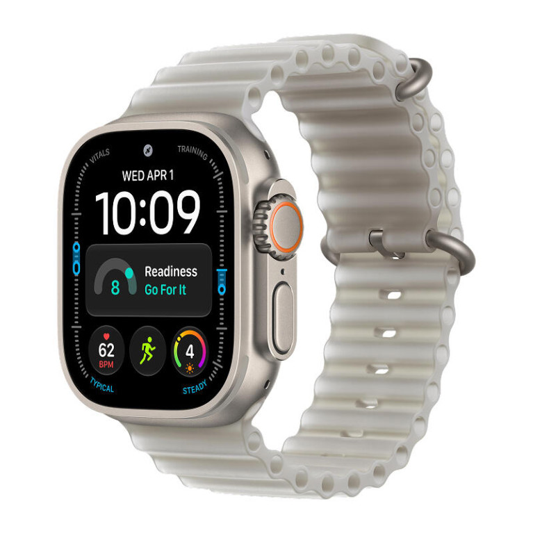 Apple Watch Ultra 4 / 49 мм / корпус из титана / полупрозрачный ремешок Ocean серого цвета