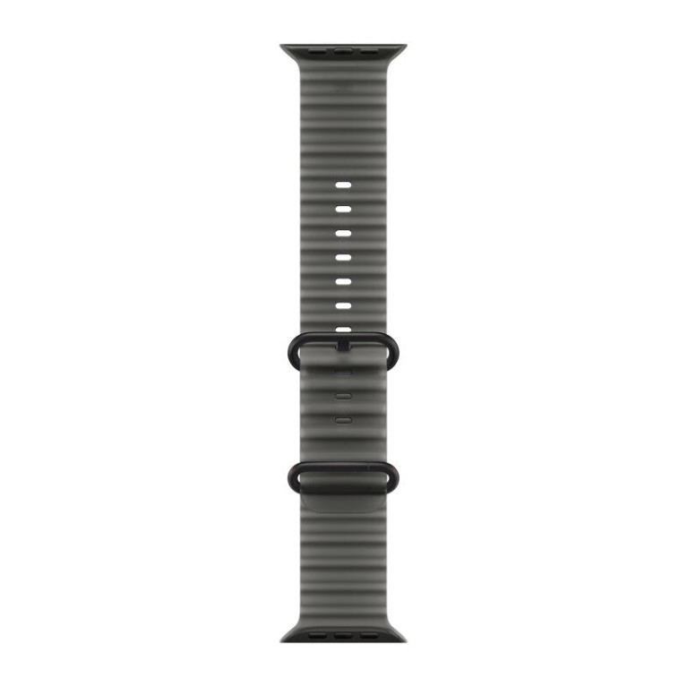 Apple Watch Ultra 4 / 49 мм / корпус из титана черного цвета / полупрозрачный ремешок Ocean черного цвета