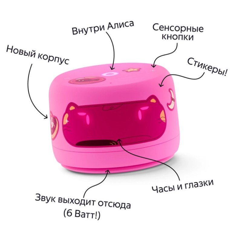 Умная колонка Яндекс Станция Лайт 2 с Алисой Розовый