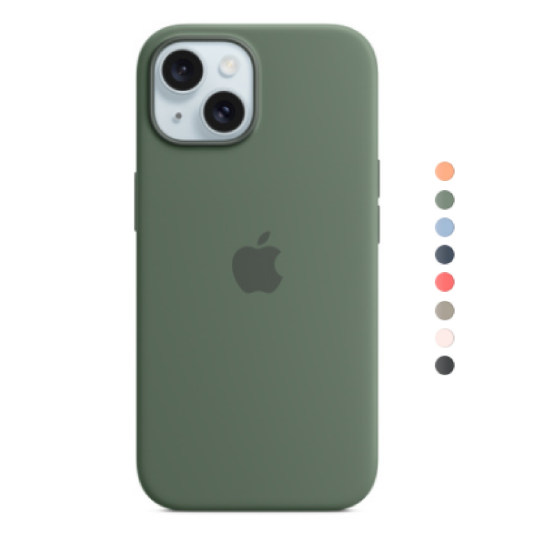 Apple Silicone Case для iPhone 15 разные цвета