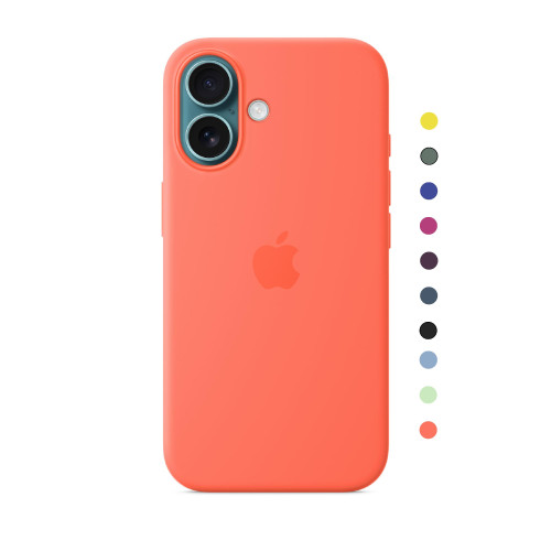 Apple Silicone Case для iPhone 16 Plus разные цвета