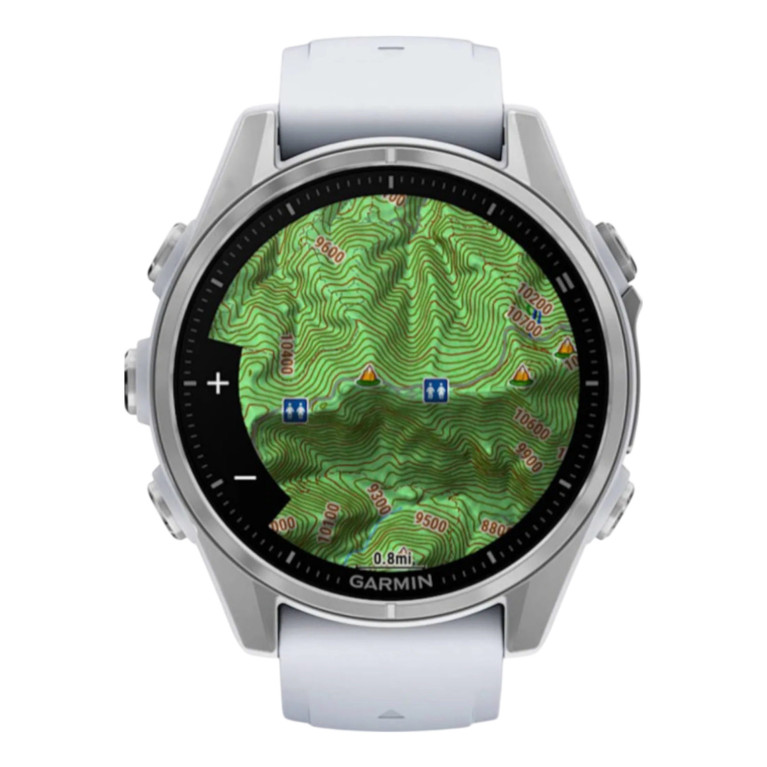 Смарт-часы Garmin Fenix 8, 43 мм, AMOLED, сталь, силиконовый ремешок цвета Уайтстоун