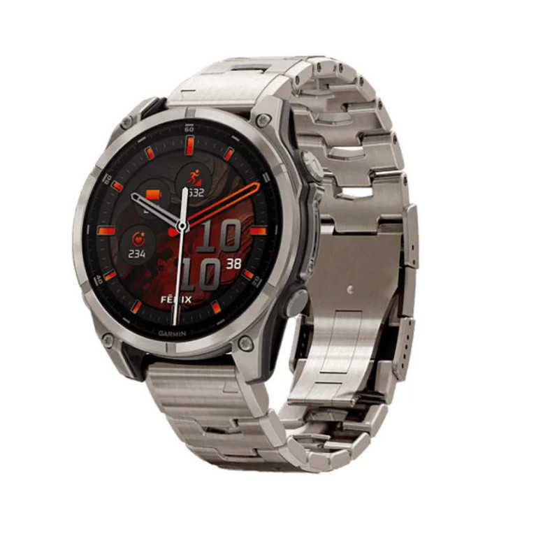 Смарт-часы Garmin Fenix 8, 47 мм, AMOLED, титановый блочный браслет