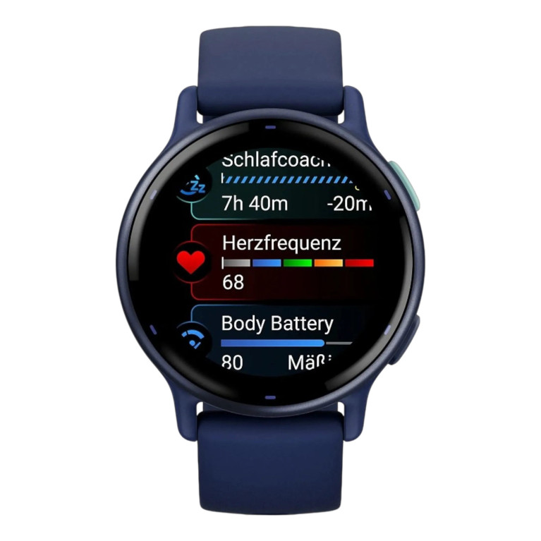 Смарт-часы Garmin Vivoactive 5, синие с металлически-синим безелем и силиконовым ремешком, 42 мм