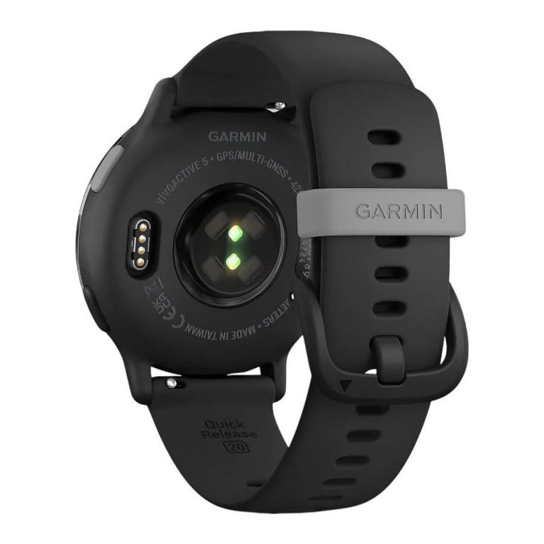 Смарт-часы Garmin Vivoactive 5, черные с серым безелем и силиконовым ремешком, 42 мм